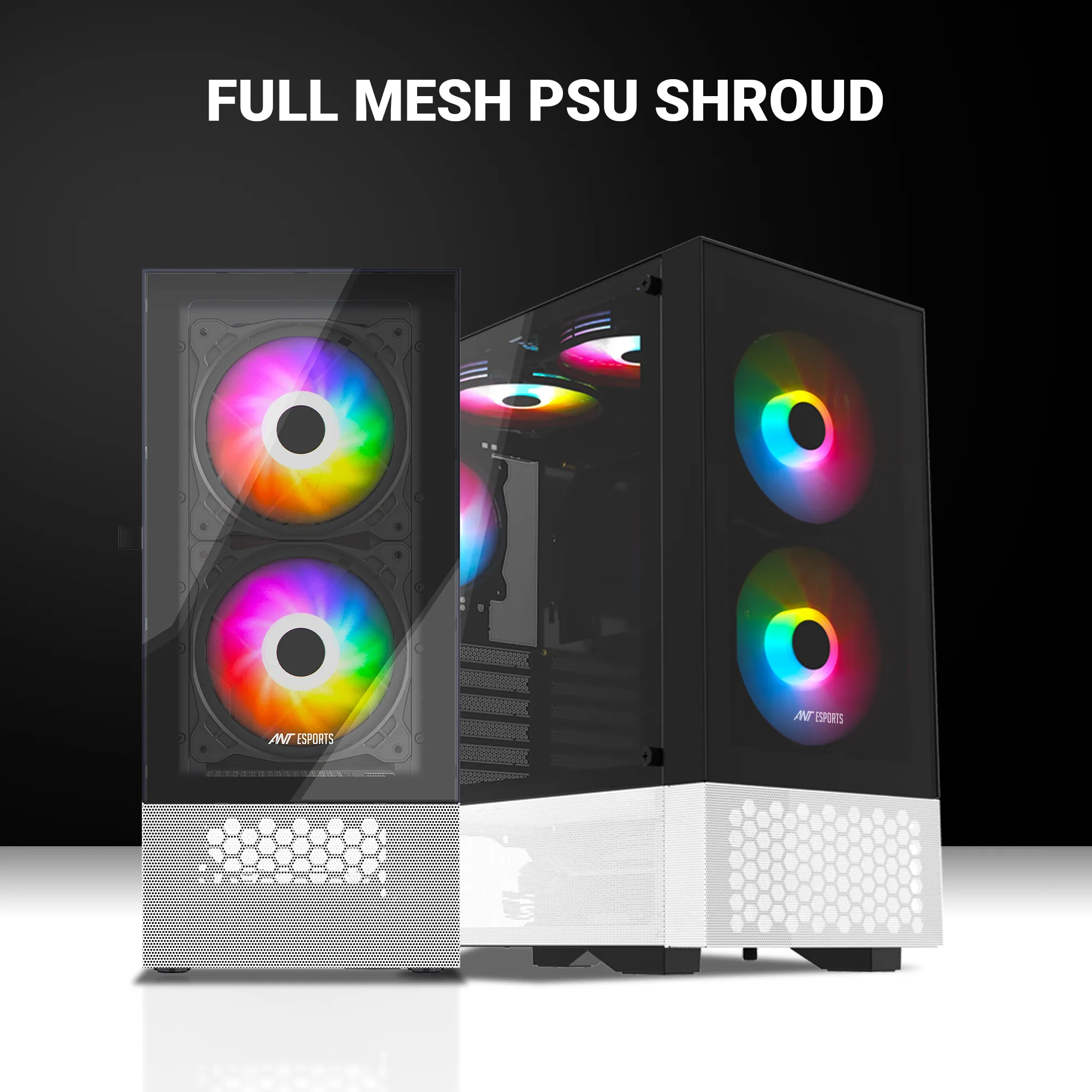 Ant Esports Mid Tower Cabinet (ATX, Micro-ATX, Mini-ITX) Pepper 5F view 7